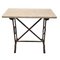 Table d'Appoint en Fer Forgé avec Plateau en Travertin, 1900s 1