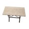 Table d'Appoint en Fer Forgé avec Plateau en Travertin, 1900s 2