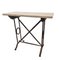 Table d'Appoint en Fer Forgé avec Plateau en Travertin, 1900s 3