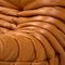 Poltrona Togo Lounge Chair in pelle Dark Cognac attribuita a Michel Ducaroy per Ligne Roset, Immagine 2