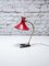 Mid-Century Moderne Schreibtischlampe mit Rotem Schirm, Stilux Milano zugeschrieben, 1950er 4