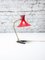 Mid-Century Moderne Schreibtischlampe mit Rotem Schirm, Stilux Milano zugeschrieben, 1950er 8