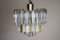 Mid-Century Modern Chandelier with Clear and Amber Glass 4