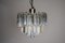 Mid-Century Modern Chandelier with Clear and Amber Glass, Image 3