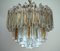 Mid-Century Modern Chandelier with Clear and Amber Glass 2