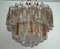 Mid-Century Modern Chandelier with Clear and Amber Glass, Image 5