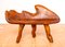 Skulpturale Statement Bank aus Teak, 1970 11