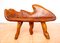 Skulpturale Statement Bank aus Teak, 1970 1