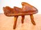 Skulpturale Statement Bank aus Teak, 1970 2