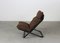 Marcello Cuneo High Backrest Cross Chair in Steel and Brown Fabric from Arflex, 1970s, Image 4