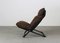 Marcello Cuneo High Backrest Cross Chair in Steel and Brown Fabric from Arflex, 1970s, Image 3