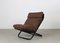 Marcello Cuneo High Backrest Cross Chair in Steel and Brown Fabric from Arflex, 1970s, Image 2