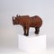 Vintage Leather Covered Model Sculpture of Rhino, 1920s, Image 7