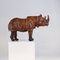 Vintage Leather Covered Model Sculpture of Rhino, 1920s, Image 1