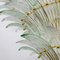 Mid-Century Italian Modern Murano Glass and Brass Palmette Chandelier from Barovier & Toso, 1980s 6