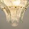 Mid-Century Italian Modern Murano Glass and Brass Palmette Chandelier from Barovier & Toso, 1980s 8