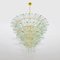 Mid-Century Italian Modern Murano Glass and Brass Palmette Chandelier from Barovier & Toso, 1980s 3