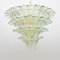 Mid-Century Italian Modern Murano Glass and Brass Palmette Chandelier from Barovier & Toso, 1980s 2