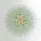 Mid-Century Italian Modern Murano Glass and Brass Palmette Chandelier from Barovier & Toso, 1980s 7