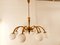 8-Light Brass Chandelier with Glass Spheres, Image 3