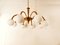 8-Light Brass Chandelier with Glass Spheres, Image 1