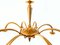 8-Light Brass Chandelier with Glass Spheres, Image 4