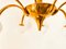 8-Light Brass Chandelier with Glass Spheres, Image 9