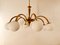 8-Light Brass Chandelier with Glass Spheres, Image 15