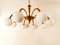 8-Light Brass Chandelier with Glass Spheres, Image 7