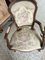 Sofa and Two Armchairs with Walnut Frame Embroidered Upholstery, Set of 3 3