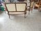 Sofa and Two Armchairs with Walnut Frame Embroidered Upholstery, Set of 3 5