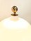 Satin Steel Lamp with White Dome 2