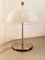 Satin Steel Lamp with White Dome 5