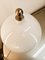 Satin Steel Lamp with White Dome 7