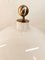 Satin Steel Lamp with White Dome 6