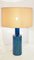 Blaue Rimini Keramik Tischlampe von Aldo Londo für Bitossi, Italien, 1960er 6