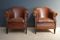 Vintage Cognac Leather Club Chairs, Set of 2 1