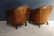 Vintage Cognac Leather Club Chairs, Set of 2 9