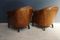 Vintage Cognac Leather Club Chairs, Set of 2, Image 9