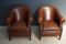 Vintage Cognac Leather Club Chairs, Set of 2, Image 7