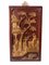 Qing Dynasty Chinese Wooden Panel with Raised Figures Gold Leaf (n.2), 1890s 1