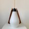 Dekorative Mid-Century Hängelampe aus Teck & Messing, Italien, 1960er 4
