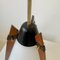 Dekorative Mid-Century Hängelampe aus Teck & Messing, Italien, 1960er 8