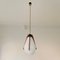 Dekorative Mid-Century Hängelampe aus Teck & Messing, Italien, 1960er 16