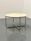 Vintage Round Marble Dining Table with Tubular Frame Base, Image 2