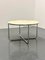 Vintage Round Marble Dining Table with Tubular Frame Base, Image 1