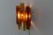 Stacked Glass and Brass Wall Sconce by Svend Aage Holm Sørensen, 1960s 10