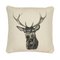 Country Linen Stag Piped Tapestry Cushion by Hines of Oxford 1