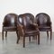 English Cowhide Dining Room Chairs, Set of 4 2