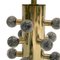 Mid-Century Italian Modern Style Grey Murano Glass and Brass Table Lamps, Set of 2 5